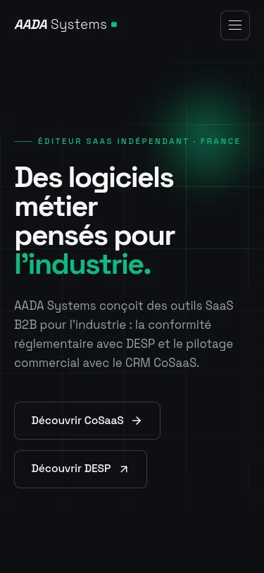 AADA Systems mobile interface