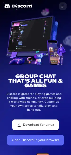Discord — mobile interface