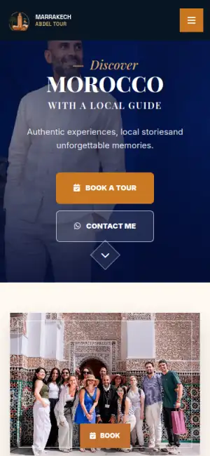 Private Marrakech Tours mobile interface