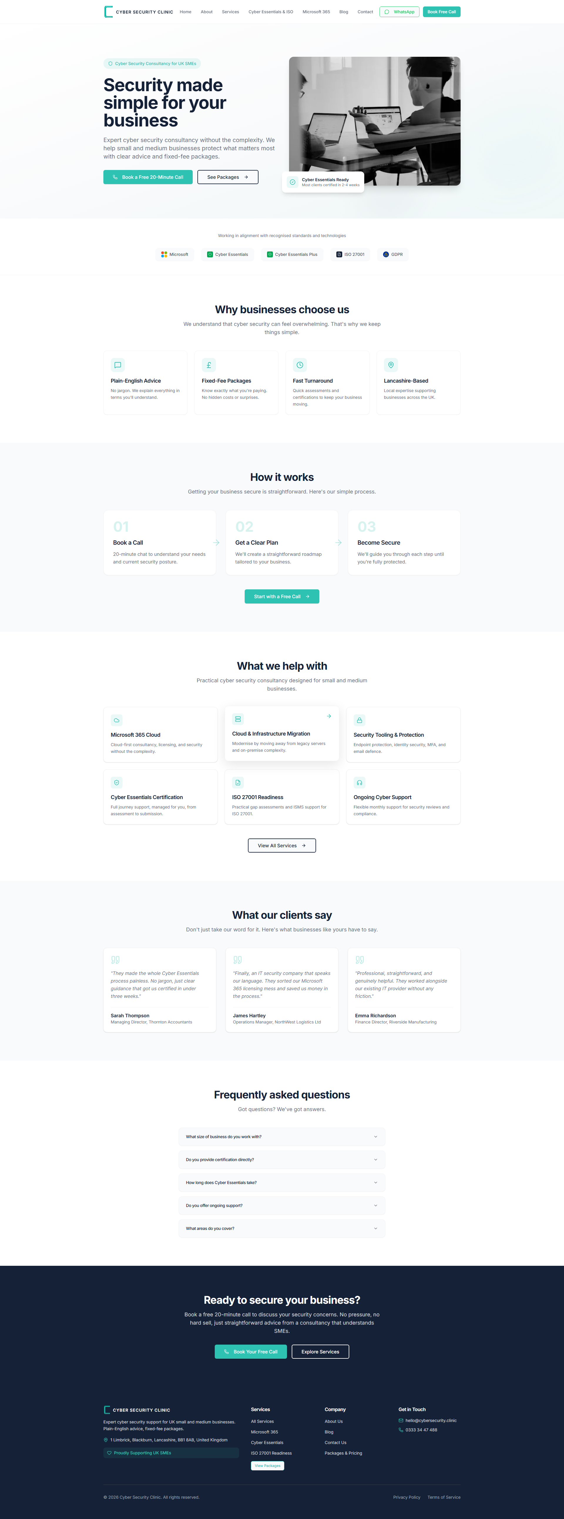 Cyber Security Clinic desktop interface
