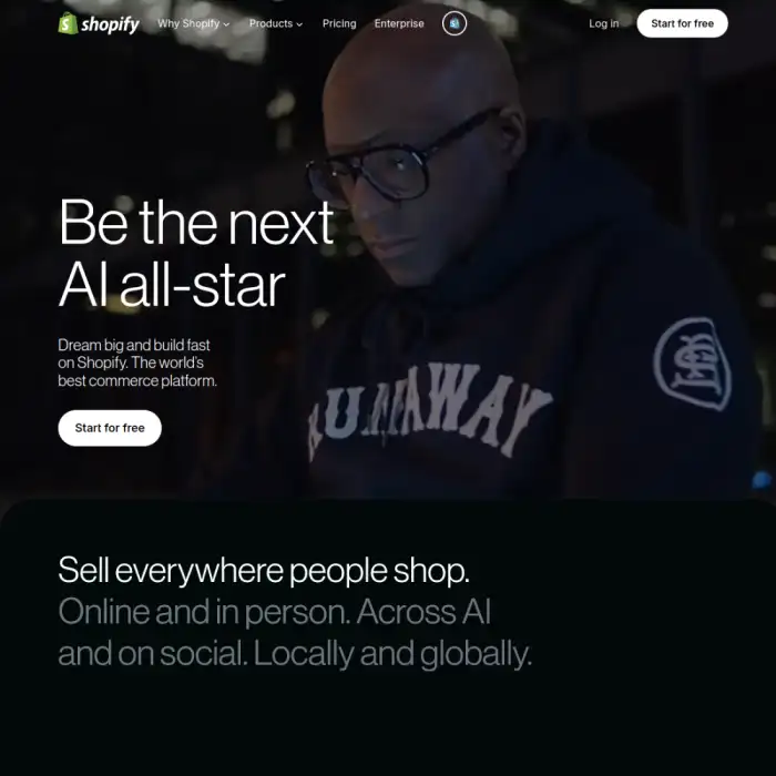 Shopify — desktop interface