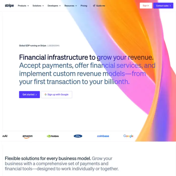 Stripe — desktop interface