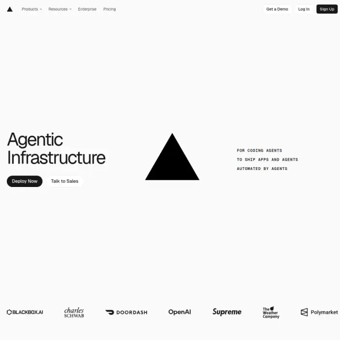 Vercel — desktop interface