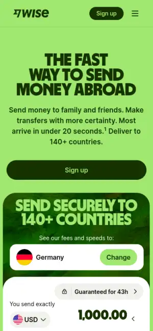 Wise — mobile interface